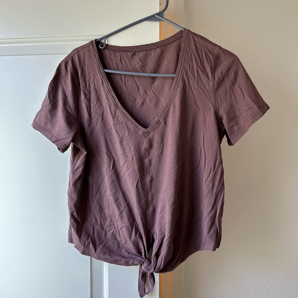 Lululemon tie front t shirt